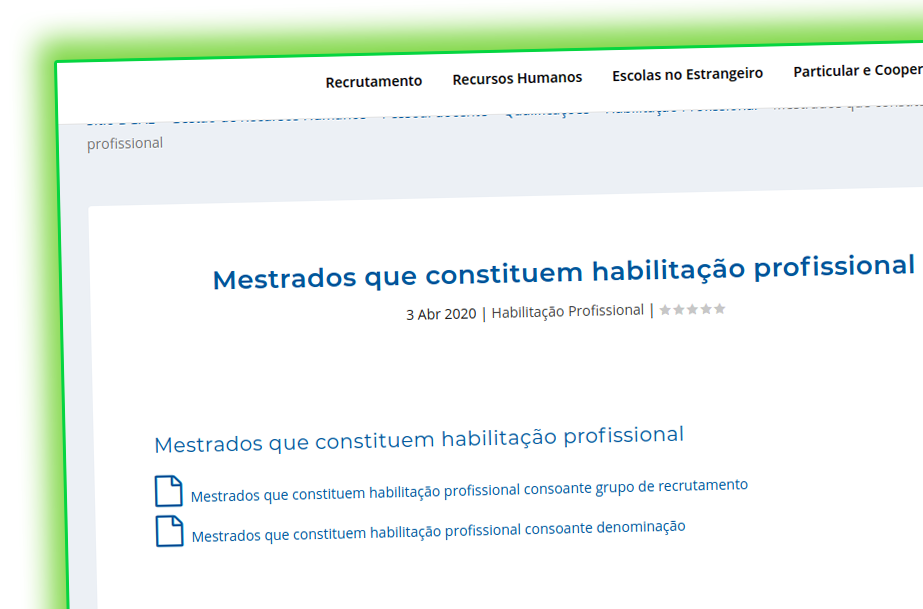 Mestrados que constituem habilitação profissional