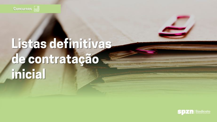 Listas definitivas de contratação inicial