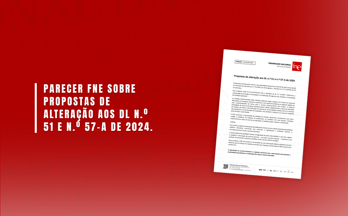 Parecer FNE sobre Propostas de alteração aos DL n.º 51 e n.º 57-A de 2024