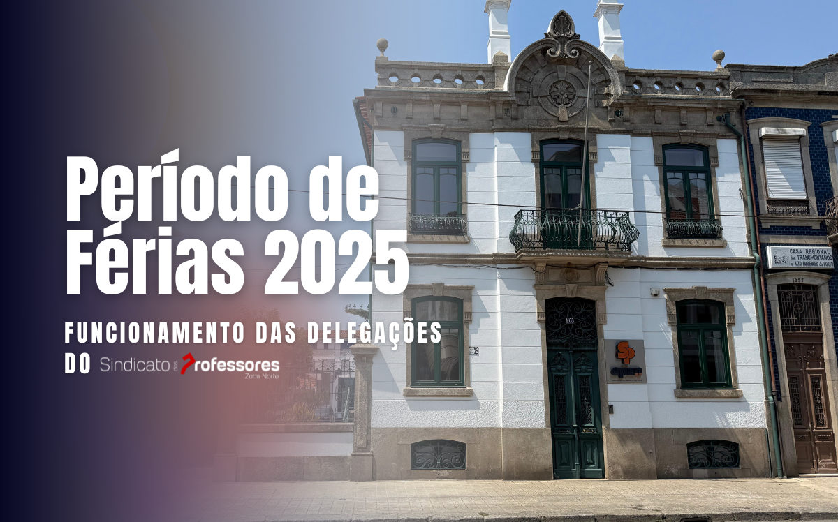 Funcionamento das delegações do SPZN - Período de Férias