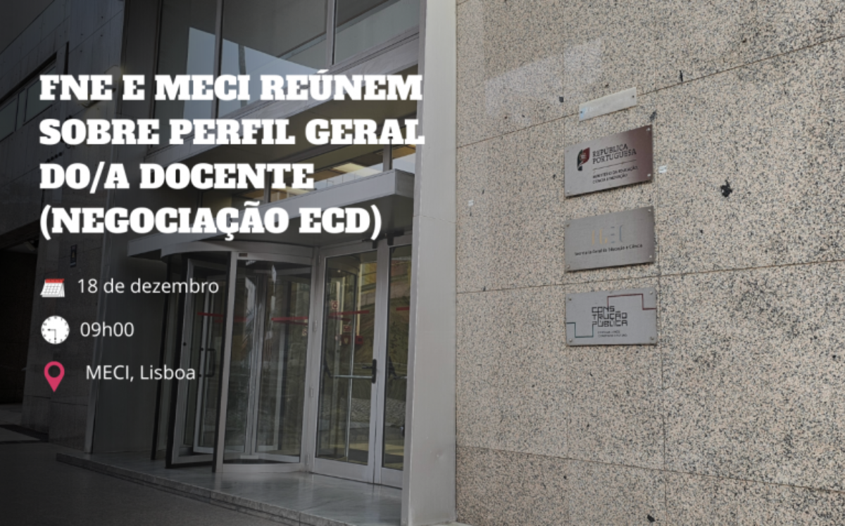 FNE e MECI reúnem sobre Perfil Geral do/a Docente (negociação ECD)